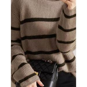 [예쎄][예쎄] 배색 단가라 오버핏 터틀넥 니트  S4WKN086A