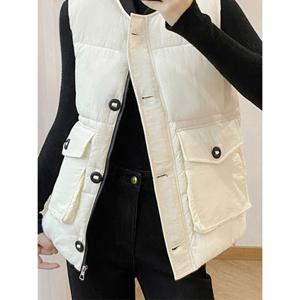 [예쎄][예쎄] 캐주얼 스트링 오버핏 패딩 조끼  S4WVT016A