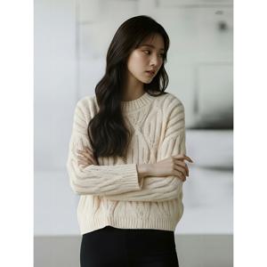 [예쎄][예쎄] 트위스트 숏 루즈 니트 티셔츠  S3WKN005A