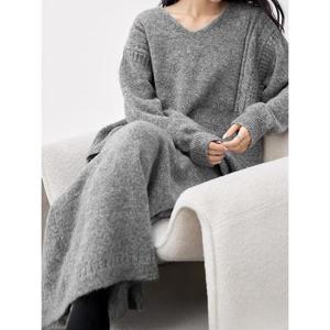 [클라셰]클라셰 브이디테일루즈니트+스커트SET_B5W0451