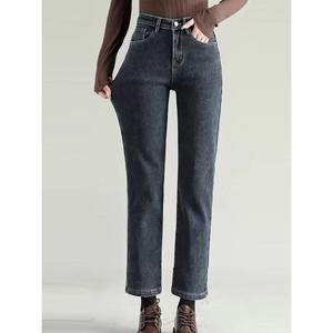 [예쎄][예쎄] 스판 기모 8부 일자핏 데님 팬츠 (S4WPT023A)