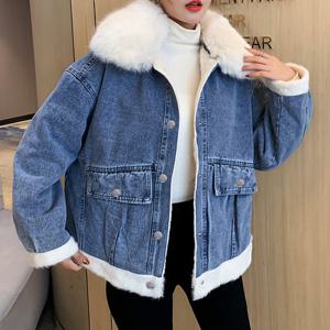 [올리비에스클로젯]인조 퍼카라 데님자켓_O2112JK606D