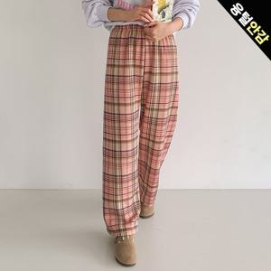 [올리비에스클로젯]융털 빈티지 체크 밴딩팬츠_O2512PT115D