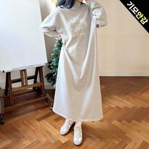 [올리비에스클로젯]레터링 폴라 기모원피스_O2512OP059D