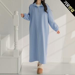 [올리비에스클로젯]오버핏 기모 반집업 원피스_O2512OP056D