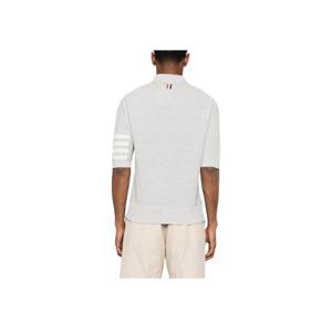 THOM BROWNE 25 리넨 코튼 4-바 릴랙스 핏 폴로 (MKP125A Y6011 065)