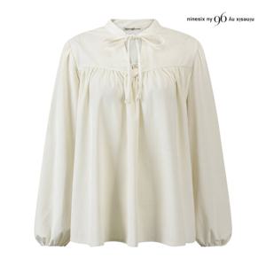 나인식스뉴욕  트임 리본넥 밴딩 소매 플레어 블라우스 (NPCSH002M0)