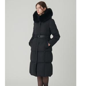 [샤틴]폭스 퍼 롱 구스다운 패딩/S244S855