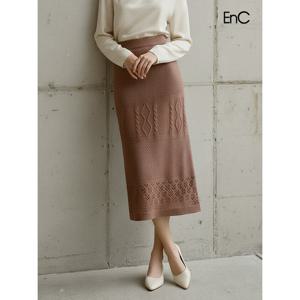 [이엔씨][ENC] 크로쉐 니트 롱스커트 (ENWK14T85B)
