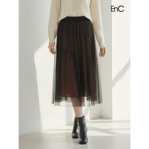 [이엔씨][ENC] 레이어드 샤 스커트 (ENWH14C88W)