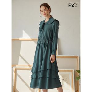 [이엔씨][ENC] 페미닌 러플 카라원피스 (ENOW14V45W)