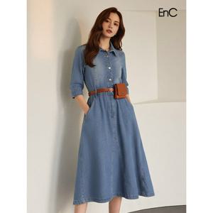 [이엔씨][ENC] 데님 롱원피스 (ENOJ33801C)