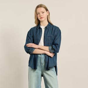 [올앤선드리]포켓 데님 블라우스 A5F8B456