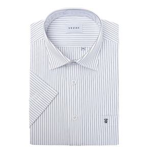 [예작(셔츠)]여름 반팔셔츠 일반핏 핀스트라이프 스판 네이비 셔츠YJEMBR210NY