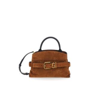 MARC JACOBS The Satchel Dakota Small Brown Handbag with Logo Embossed on the Back and Belt Closure in Suede Woman 2R5HSC028H01860