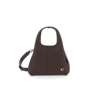 COACH Lana Brown Crossbody Bag with Metallic Logo Plate and Contrast Stitching in Leather Woman CM545B4MPL