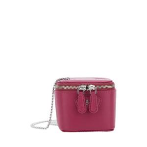 MARC JACOBS Pink Crossbody Bag with Chain Shoulder Strap and Metallic Logo on the Front in Leather Woman 2R5SMN022S01986