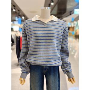 ab.fz 브이카라 기모 스트라이프 맨투맨 티셔츠 (ABXA1HK36A) US