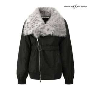 나인식스뉴욕  레오파드 퍼 카라 덕다운 패딩 점퍼 (NPCJP002M0)