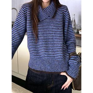 [예쎄](예쎄) 언발카라 스트라이프 니트 (S5WKN026A)