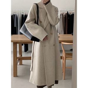 [예쎄](예쎄) 심플 베이직 모직 허리끈 롱 코트(S5WCT036A)