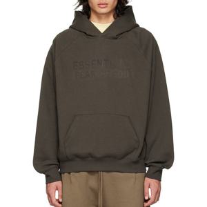 25 FW 피어오브갓 에센셜 Raglan 래글런 논스트링 후드 스웨트셔츠 오프블랙 192SU222055F