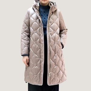 [비꼴리끄(여성)]퀼팅 후디 하프 코트 B254PH2010