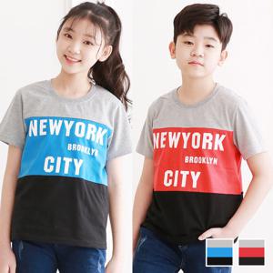 제이키드주니어 뉴욕배색반팔티셔츠 주니어의류