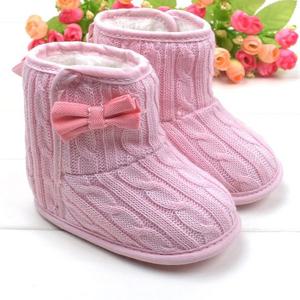 [조이멀티]니트 리본 털부츠 핑크(115-135mm)203351