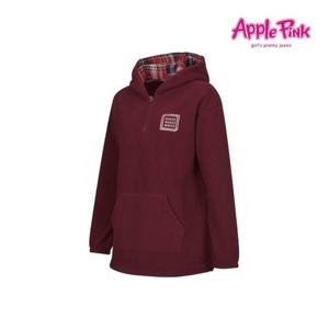 [애플핑크][애플핑크] 부클 체크 후드 기모티 (APK8O711GSK)