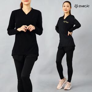 홈트 여성운동복 필라테스상의 롱 브이넥 긴팔티 TL109WU2