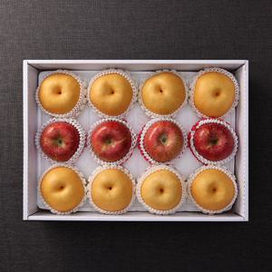 [작심밀도]정성애찬 사과.배 혼합세트 8호 5kg(사과4입,신고배8