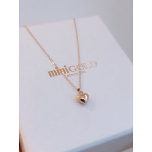 미니골드 14k 하트통통 목걸이 NNKM4316