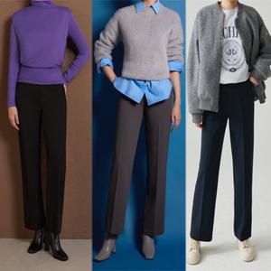 여성 트리코트 세미와이드 기모 본딩 팬츠 3종세트(LWGW)