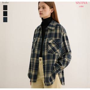 [시스티나]캐주얼 체크 오버핏 남방 셔츠AWWSTP4I010