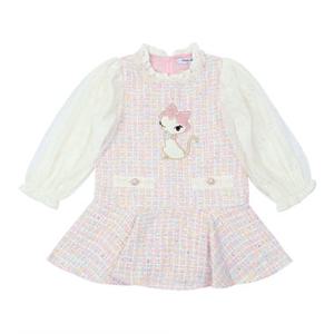 [백화점][프렌치캣(백)]아이보리 멀티 트위드원피스 (Q45DCO180)