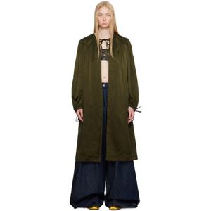 25 FW 드리스반노튼 여성 카키 큐프라 코트 251358F059003