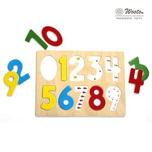 [우토 토이즈]우토 원목 교구 유아 장난감 숫자퍼즐(소)