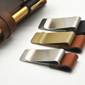 앤틱 황동 클립 레더 책갈피 DD-10047