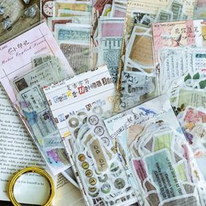 빈티지 다꾸 스티커 북 팩 세트 [8종 영문 레트로 감성 스티커]