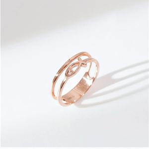 [GB] 럭키피쉬 투라인 탄생석 14K 반지 LRS22229G