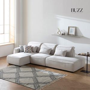 [버즈가구] 모브 3인+카우치형 아쿠아케어 패브릭소파 [AK33]