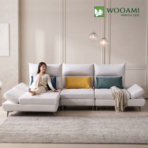 [리뷰이벤트]우아미가구 린 4인용 코브라 스윙 코모도 패브릭 소파+스툴