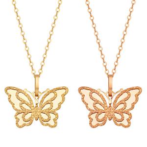 [제메이스] 14K 컷팅 나비 목걸이