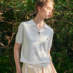 [리안뉴욕][공식] 시티 스포티브 자수 카라 니트