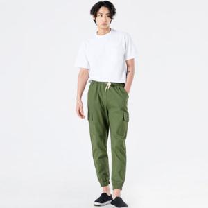 [모로엠]여름 린넨 카고바지 포켓 조거 팬츠 DM-QGPPAL82-카키