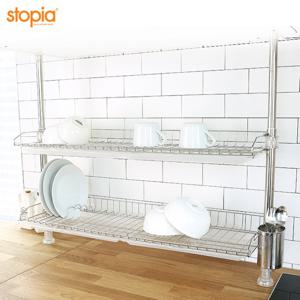 심플 뉴 원터치 2단 800 기둥선반(골드)