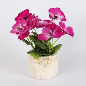 퍼플팬지 조화 도자기화분 미니 조화장식품