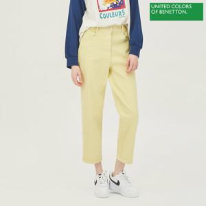 베네통 뒷밴딩 컬러다잉 데님 팬츠 BADPA1411_YE