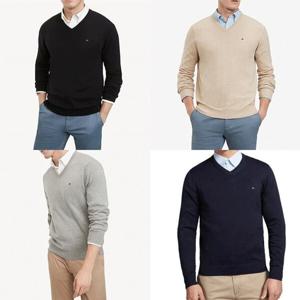 [타미힐피거]타미힐피거 브이넥 남성 니트 스웨터